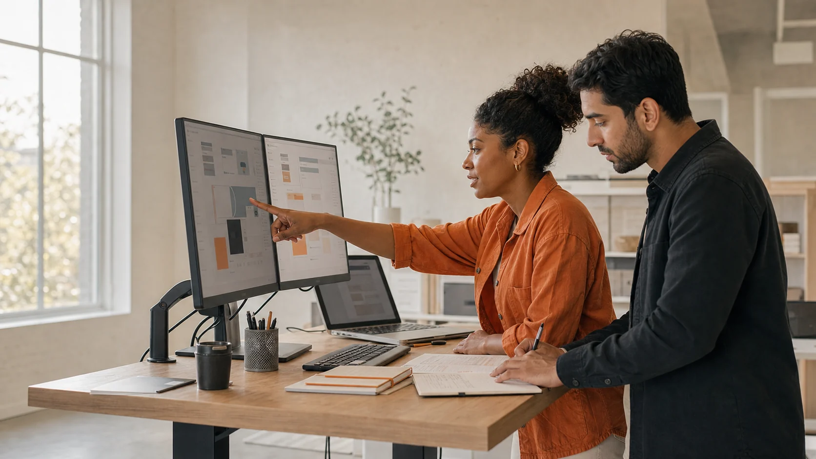 AI implementation practitioners testing a workflow system with example rollout notes